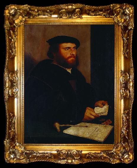 framed  Hans holbein the younger Portrait of a Man, ta009-2